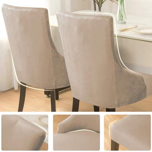 For Hotel Use Silver Fox Chair Cover Elegant Dining Setup Cozy Furniture Cover