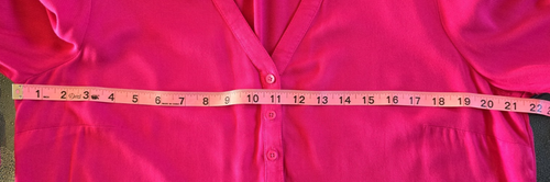 NEW NWT Amazon Essentials Sz L Pink Vneck Long-Sleeve Woven Relaxed Fit Top - Picture 13 of 14