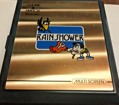 1983 Nintendo RAIN SHOWER Game & Watch Multi Screen Handheld *Test 