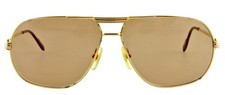Vintage CARTIER C Decor 59mm 23K Gold Aviator Sunglasses France Excellent Unisex