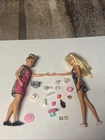Vintage Coffee Shop Barbie & Manager Barbie LOT of 2 With Coffee Accessories