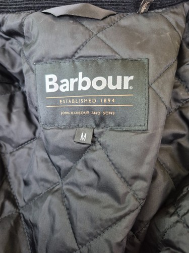 Barbour Men's Black Sapper Waterproof Waxed Cotton Jacket Size Medium - Picture 4 of 5