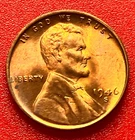 1946-S Lincoln Wheat Cent Penny GEM RED BU From an Original Bank Roll