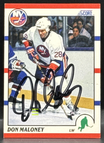 1990-91 Score American Hockey Don Maloney #303 Islanders AUTO SIGNED AUTOGRAMM