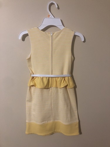 NWT KC Parker Fashionable Yellow & White Striped Dress. Size 6x - Picture 3 of 5