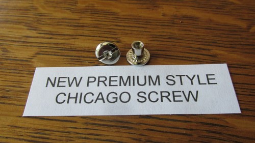 CHICAGO SCREW 1/2" NICKEL BRASS 100 pcs. Leather Belt Fastener Saddlery N.B. - Picture 6 of 8