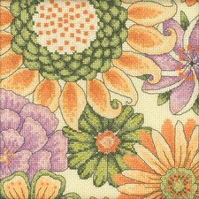 Floral Yellow Two 2 Cross Stitch Kit Mill Hill 2022 Debbie Mumm Floral Fantasy