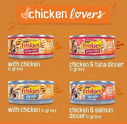 Friskies Chicken Lovers Tuna Salmon in Gravy Wet Cat Food, 5.5oz 32 Variety Pack - Picture 2 of 3