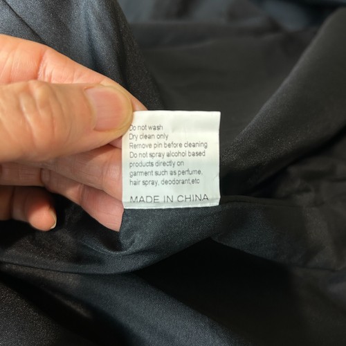 Bari Jay Maxi Dress Women's Size 4 Black Belt Lined Bridesmaid Formal Wedding - Picture 23 of 23