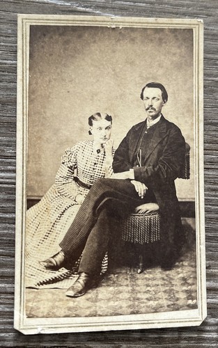 Antikes CDV Foto eines schönen Paares - Fort Edward, New York NY