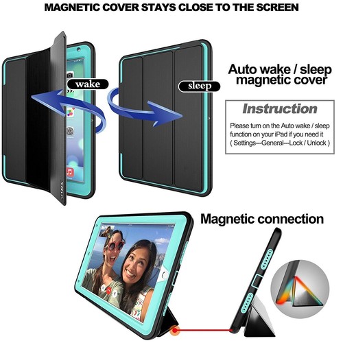 3 in 1 Shock Proof For Kids Cover Case iPad MINI 1 2 3 A1454 A1455 A1489 A1490 - Picture 8 of 17