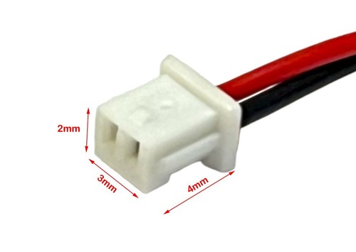 Mini 1,25 mm 2 pines cable macho 15 cm RC helicóptero PCB receptor placa de circuito 1000 piezas - Imagen 4 de 5