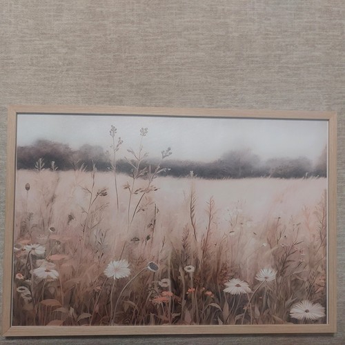 16x24 Framed Wildflower Canvas Print Landscape Boho Farmhouse Country Decor - Picture 14 of 22