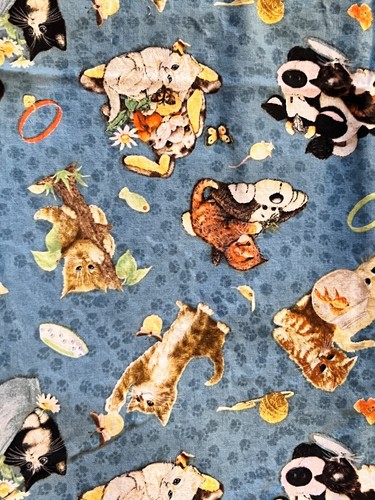 "Kitty Play" fabric - Kathy Rusynyk / Wilmington Prints - Foto 5 di 12