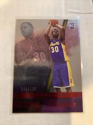 JULIUS RANDLE 2014-15 PANINI PRESTIGE BONUS SHOTS RED /199 ROOKIE #167 ...