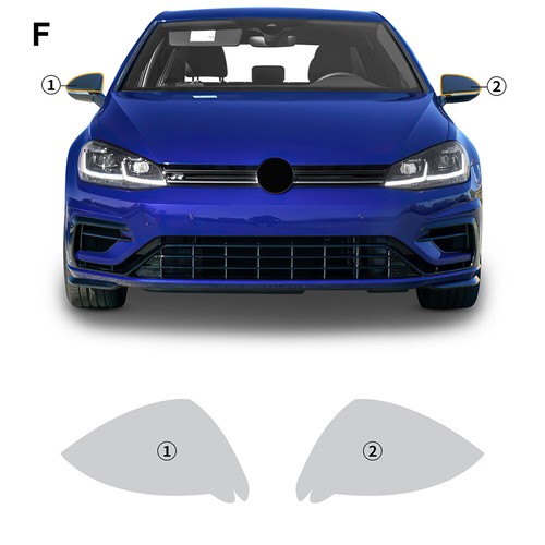 For Volkswagen Golf R 2018-2019 Rearview Mirror Precut Paint Protection Film PPF - Picture 2 of 11