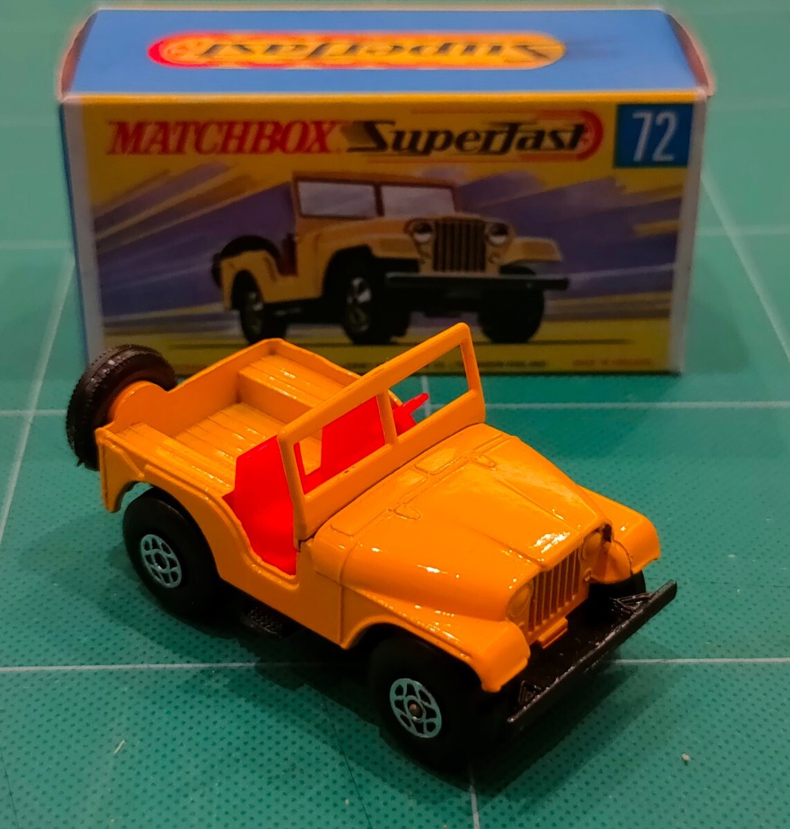 イギリスSuperfast製　72番　standard JEEP Vintage Boxed Matchbox Superfast Standard Jeep No. 72 | eBay UK