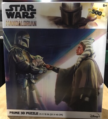 Star Wars The Mandalorian Ahsoka Tano Grogu Prime 3D Puzzle 24'x18' 500 Pieces