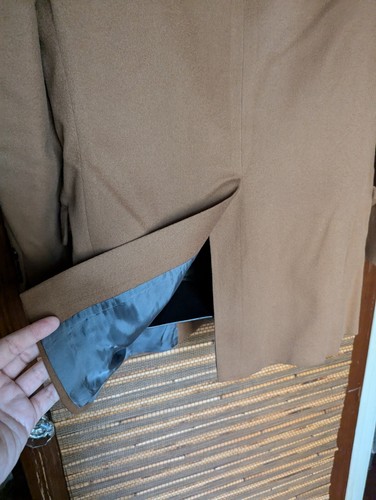 Vintage Aquascutum Mens 42R Golden Tan Cashmere Wool Blazer Jacket Coat USA Made - Picture 8 of 21