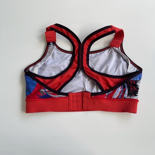 Rockwear Womens Crop Top Sports Bra Size 10 Red Strappy Gym Active Wear - Picture 4 of 7