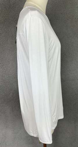 Bestisun women's long sleeve workout top. Yoga Shirt Gym White,Size Medium. NWT - Bild 3 von 12