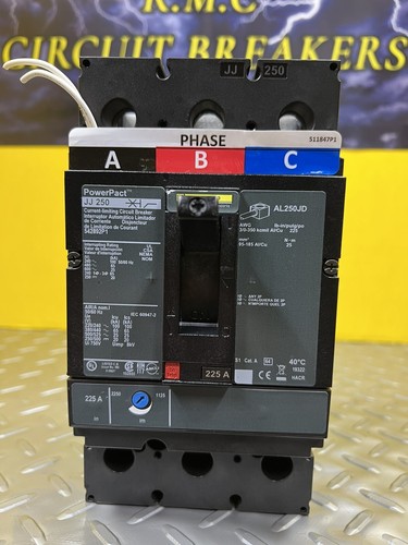 SQUARE D JJ250 542892P1 225A 600V GOOD WORKING - Picture 2 of 8