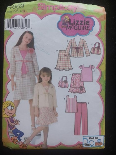 Simplicity 4669 Girl's Top, Skirt, Jacket, Pants & Bag Pattern Size 7-14 - Picture 1 of 2