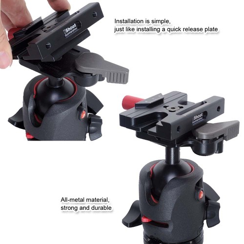 Converter for Arca Fit Quick Release Plate to Manfrotto RC2 Tripod Head Clamp - Picture 7 of 9