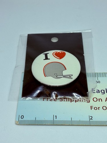 I Love OSU Ohio State Buckeyes  Helmet Pin back Button Pin Scarlet And Gray - Picture 4 of 6