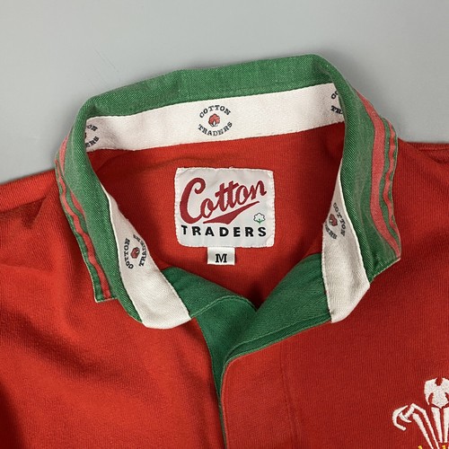 Vintage Wales Rugby Shirt Men’s Medium Red 92/93 Union Cotton Traders LongSleeve - Picture 3 of 12