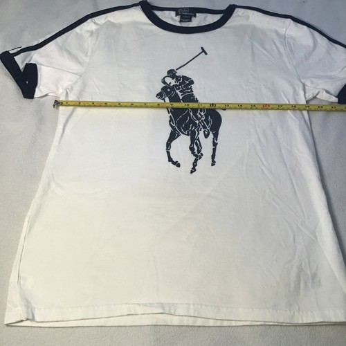 Polo Ralph Lauren T-Shirt Crew Neck Sz XL (18-20) Youth White Large Pony - Picture 7 of 8