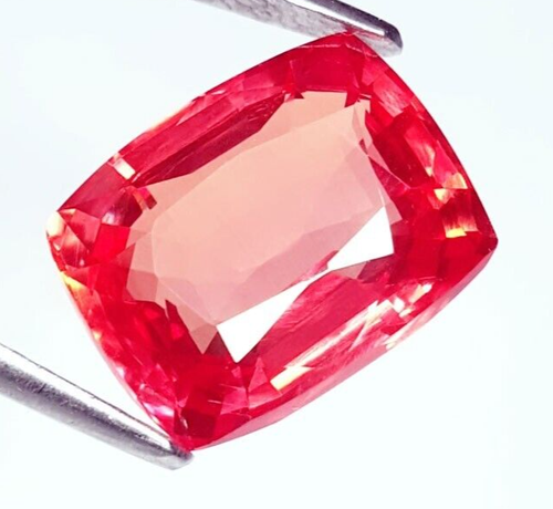 Rare Natural Padparadscha Sapphire Loose Gemstone 12 Ct Certified Cushion O127 - Picture 2 of 12