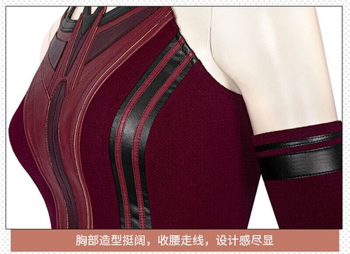 Anime Wanda Vision Costume Scarlet Witch Cosplay Outfits Halloween Gift - Picture 8 of 12