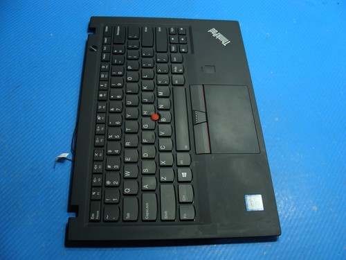 Lenovo X1 Carbon 5th Gen 14" Palmrest w/Touchpad Keyboard Backlit AM12S000500 - Afbeelding 2 van 7