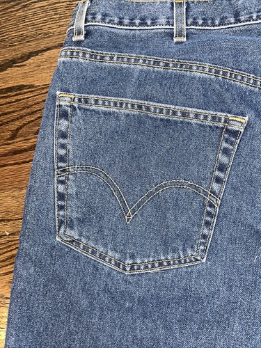 Levis 505 Denim Jeans Mens 37x30.5 Regular Fit Straight Leg - Picture 10 of 12