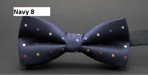 Herren Mode verstellbare Hochzeit Party Polyester einfach gestreift Tupfenfliege - Bild 24 von 28