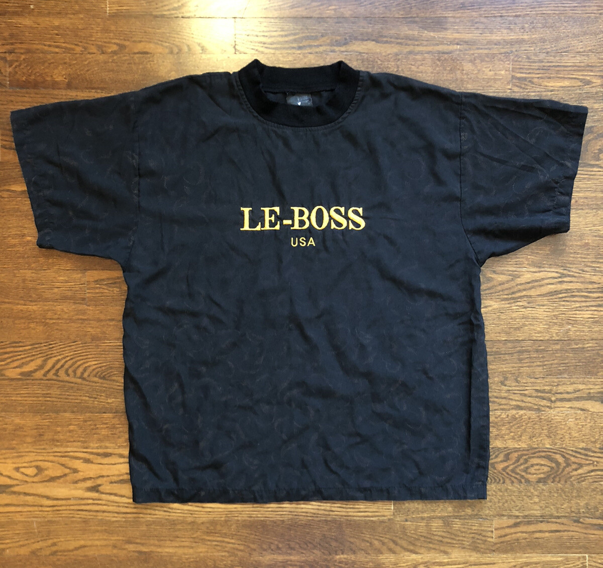 Vintage 90's Le-Boss USA T-shirt, Embroidered & Patterned