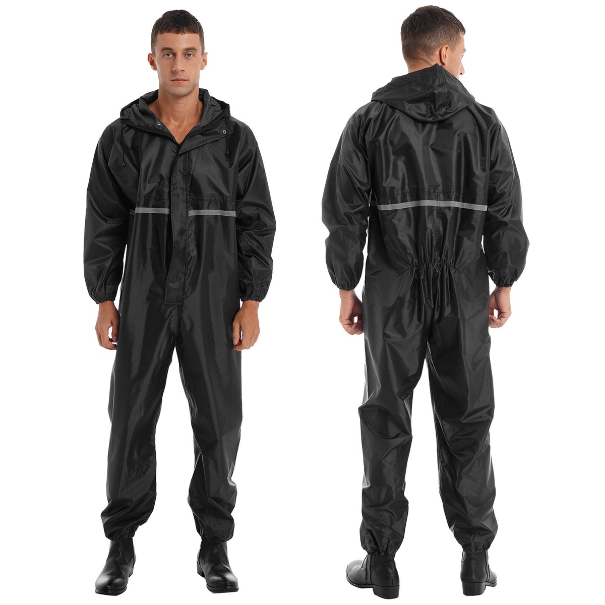 Mens Waterproof Jumpsuit One Piece Reflective Strip Mens Waterproof Jumpsuit One Piece Reflective Strip