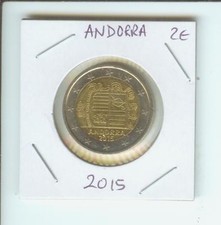 2015 2€  2 € ANDORRA 2 Euro Bimetallic Coin !!  BEAUTIFUL !!! SCARCE 