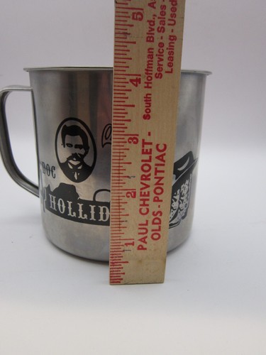 Vtg "DOC HOLLIDAY'S OLD TIME SODAS" Large Metal Mug Tombstone - Picture 9 of 10