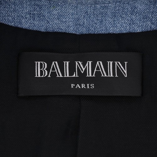 Balmain Denim-Trimmed Blazer/Jacket - Picture 7 of 8