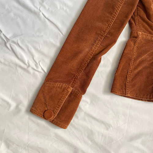 MARC JACOBS Cognac Camel Brown Stretch Corduroy Jacket Equestrian Country XS - Picture 4 of 15