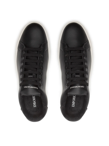 SCARPE SNEAKERS UOMO EMPORIO ARMANI X4X598 XF662 PELLE NERO ORIGINALE AI - Bild 5 von 7