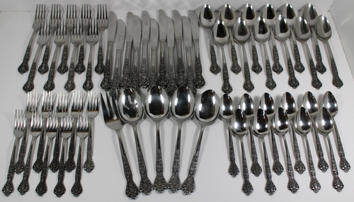 59-teiliges Versailles MSI Japan rostfreies Service für 9+ Gabel, Messer Löffel, Servieren