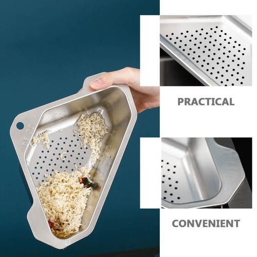Foods Waste Strainer Sink Mesh Colander Strainer Basket Corner Sink Strainer - Bild 6 von 12