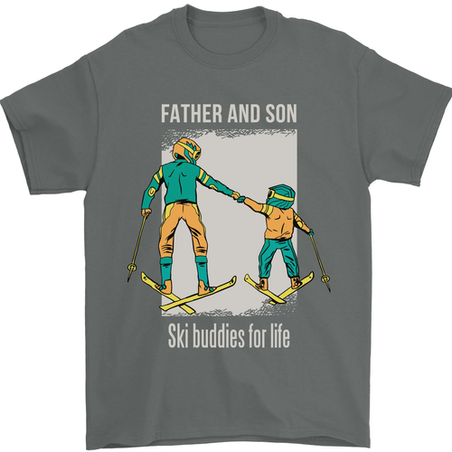 Skifahren Vater & Sohn Ski Freunde Vatertag Herren 100% Baumwolle - Picture 9 of 105