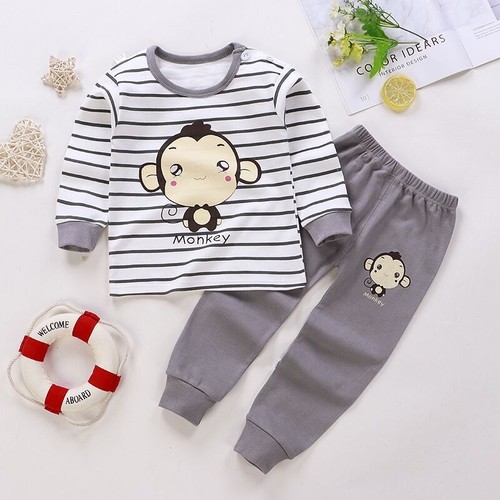 Cartoon Pajamas Kids Boy Underwear Longjohn Pyjamas BabySleepwear Toddler Pjs - Picture 46 of 59