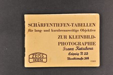 Zeiss Ikon Depth of Field Chart