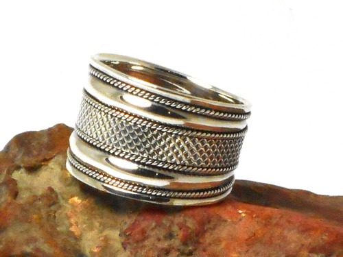 ANILLO grueso de plata de ley 925 - en caja de regalo - Imagen 4 de 5