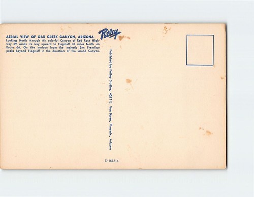 Postkarte Luftaufnahme Oak Creek Canyon Arizona USA - Bild 2 von 2